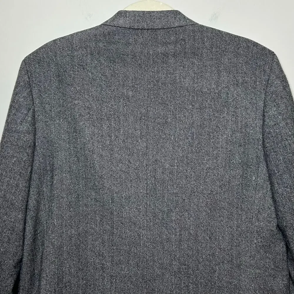 Geoffrey Beene Wool Camel Hair Blend Herringbone 2-Button Jacket Blazer Size 48L
